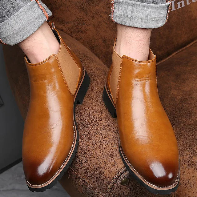 new men's set foot casual chelsea boots korean fashion fashion short boots
