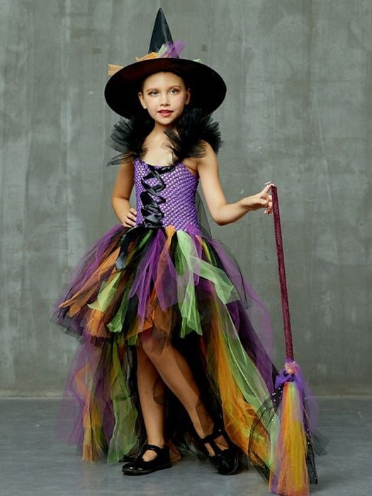 Kids Little Girls' Halloween Hocus Pocus Witch Winifred Sanderson Dress Set