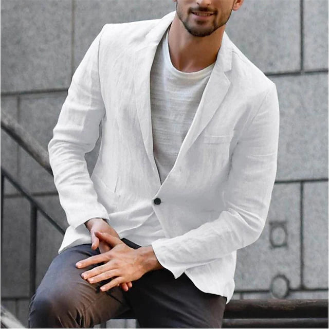 Men's Blazer Sport Jacket Sport Coat Linen Suit Warm Wedding
