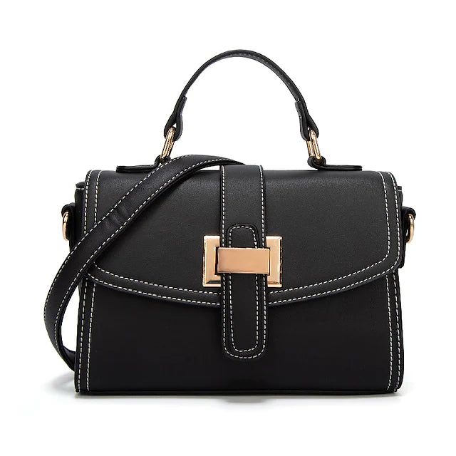 Women's Crossbody Bag Shoulder Bag Handbag PU Leather Buttons Zipper