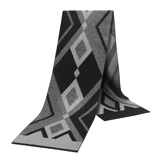 Men's Scarves Office Daily Wear Vacation Plaid / Striped / Chevron