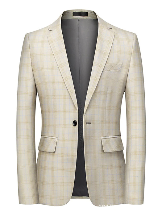 Men's Blazer Business Daily Fall Spring Regular Coat