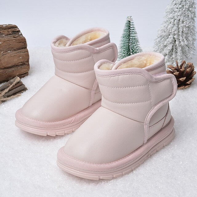 Boys Girls' Boots Daily Casual Snow Boots Fluff Lining PU Waterproof