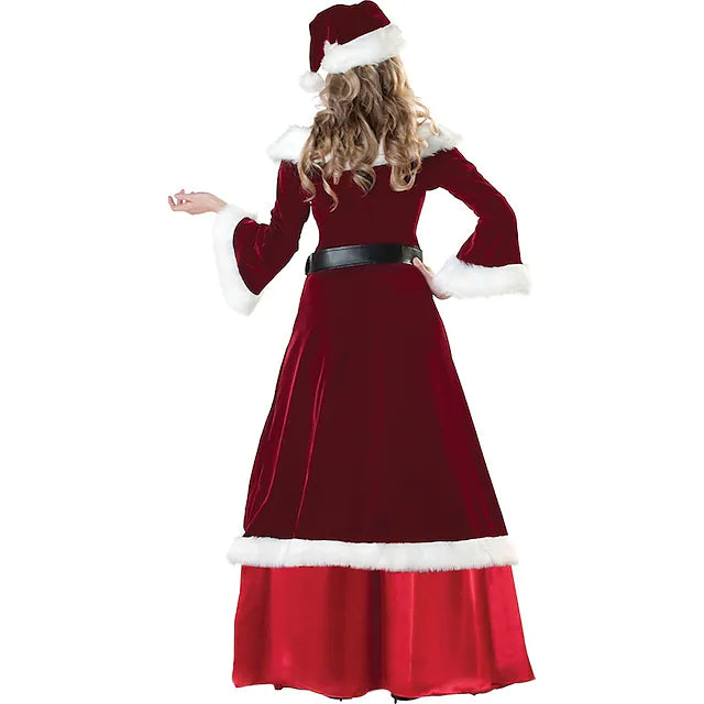 Santa Suit Santa Claus Mrs.Claus Cosplay Costume Outfits Christmas Dress Santa