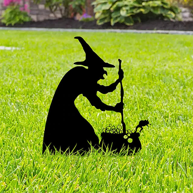 1pc Halloween Witch Silhouette Garden Decorative
