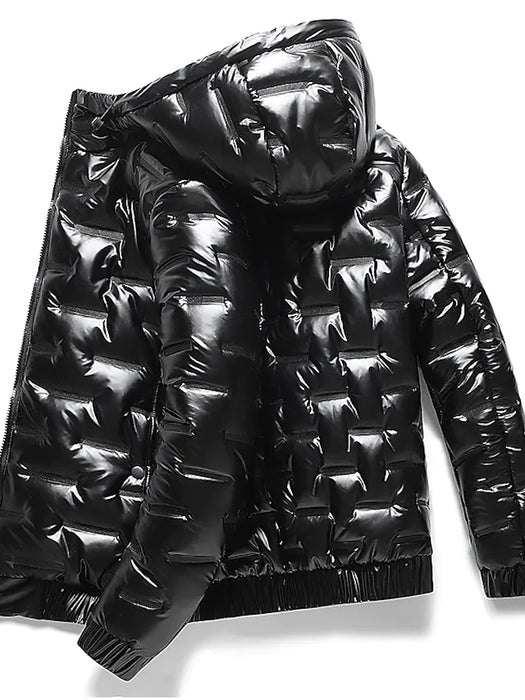 Men's Puffer Jacket Quilted Jacket Hoodie Jacket Cardigan Waterproof