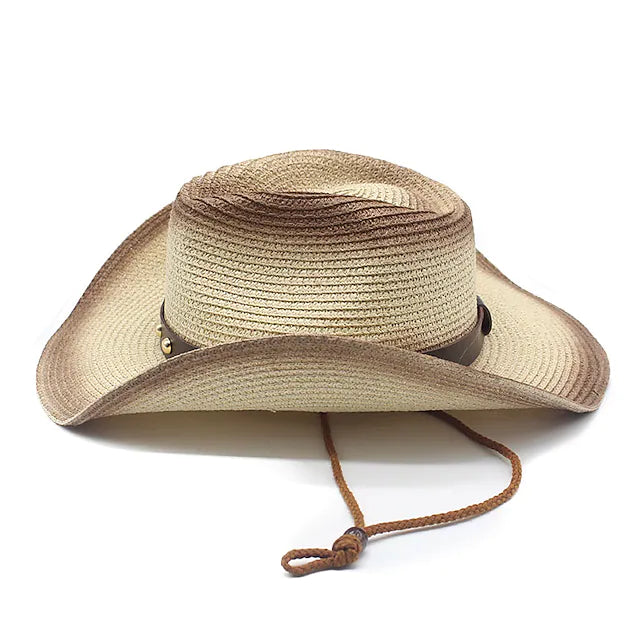 Men's Unisex Straw Hat Sun Hat Panama Hat Fedora Trilby Hat 1 2 Solid / Plain Color