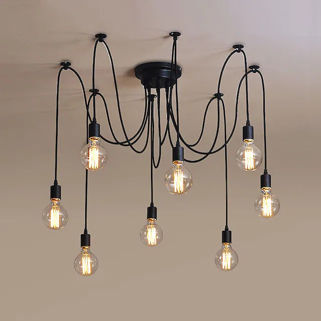 8-Light 120CM Candle Style Chandelier Metal Painted Finishes 110-120V 220-240V