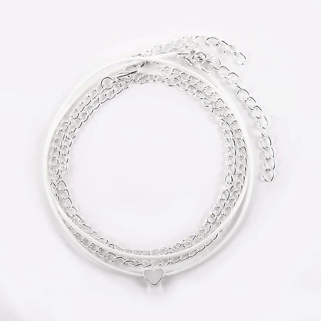 Women's Ankle Bracelet Single Strand Romantic Anklet Jewelry White For Street Going out