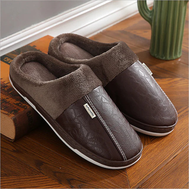 Men's Slippers & Flip-Flops Warm Slippers Fleece Slippers Fleece lined