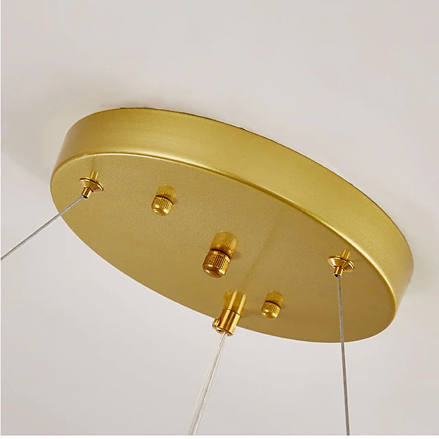 90 cm Globe Desgin Chandelier Black Gold Pendant Light Nordic Ring Circle Metal Painted Finishes Modern 110-120V 220-240V