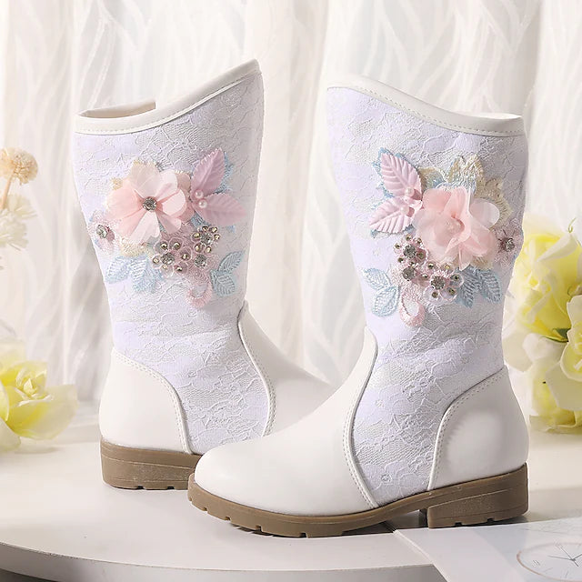 Girls' Boots Flower Girl Shoes Lace Big Kids(7years +) Little Kids(4-7ys)