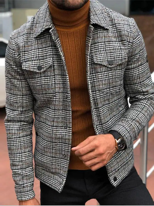 Men's Jacket Daily Going out Fall Winter Regular Coat Regular Fit