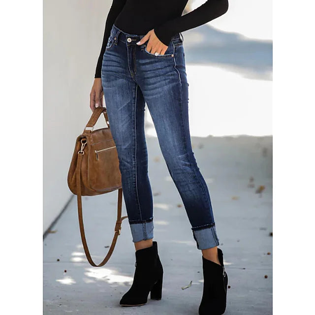Women's Fashion Jeans Side Pockets