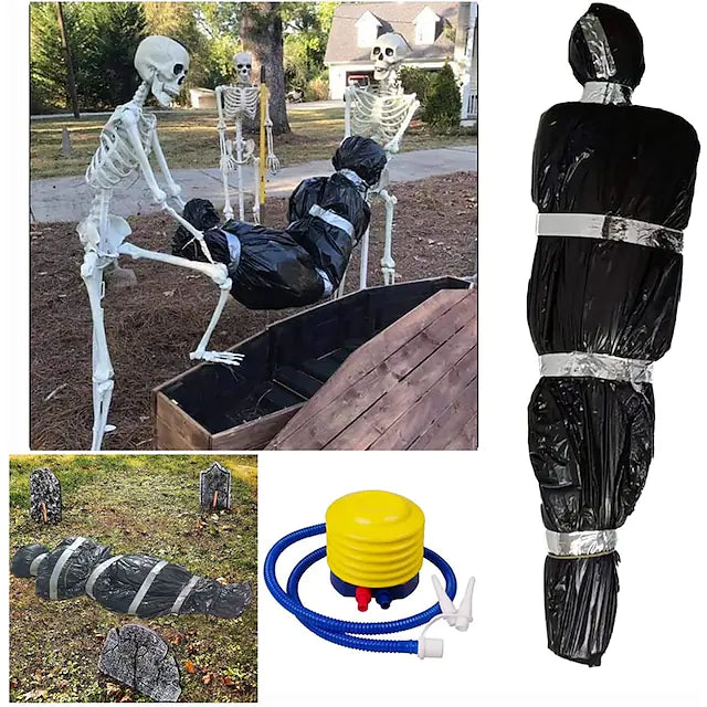 Halloween Decorations Dead Victim Props,Scary Fake Corpse with Pump