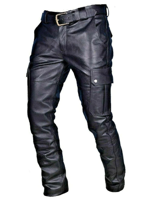 Men's Leather Bikers Pants