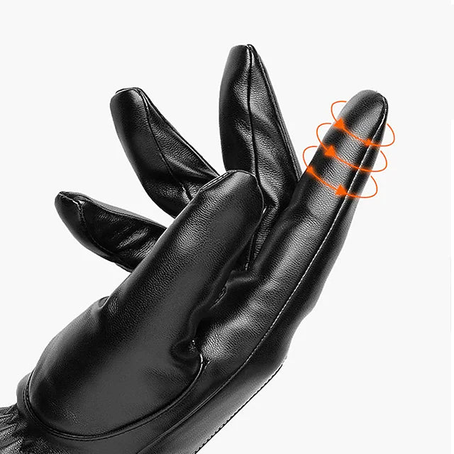 Men's 1 Pair Leather Gloves Winter Gloves Gloves Work Outdoor Gloves