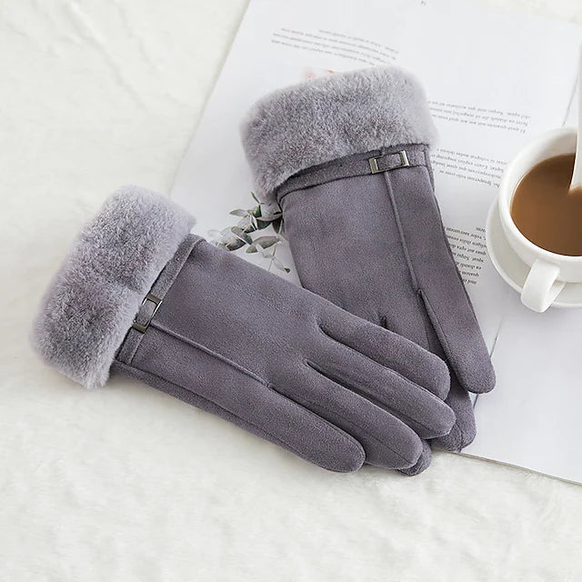 Women's Gloves Warm Winter Gloves Gift Daily Solid / Plain Color Acrylic Fibers Simple 1 Pair