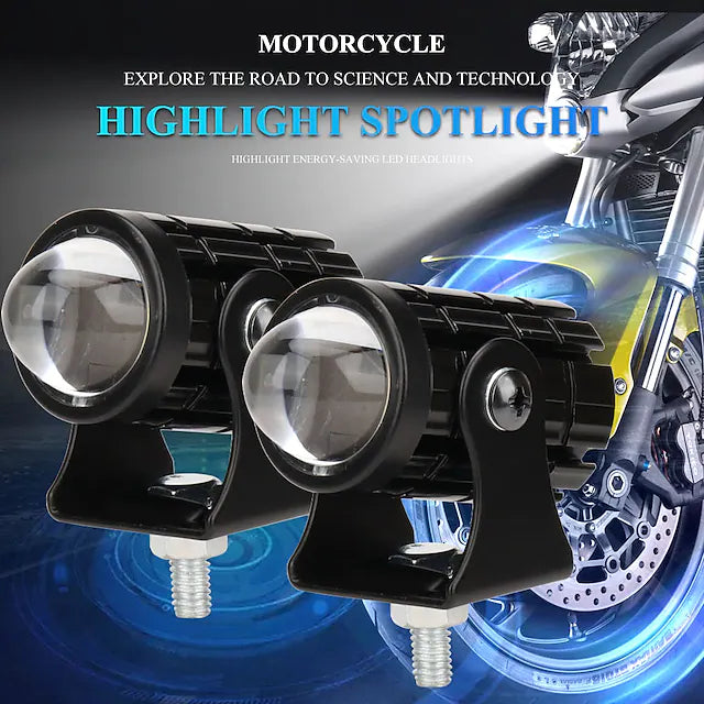 2PCS LED Motorcycle Spotlight beads Headlight Waterproof Fog Bulb Super bright LED
