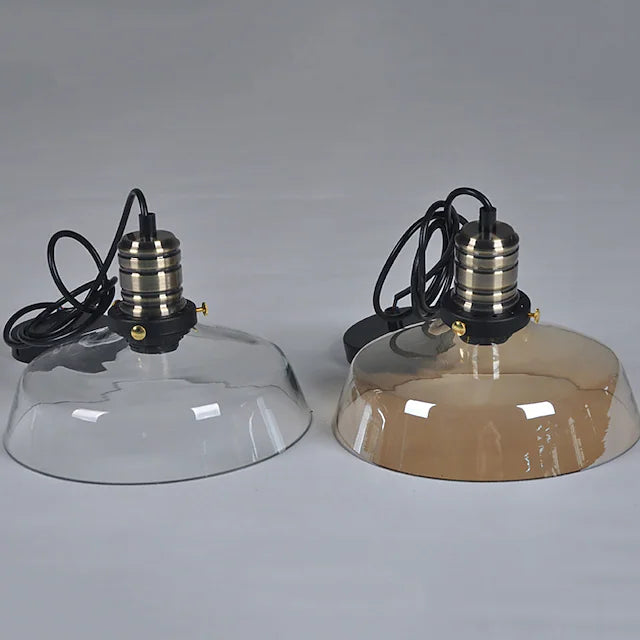 LED Pendant Light with Glass Shade, 5cm E27 Cord Adjustable Single