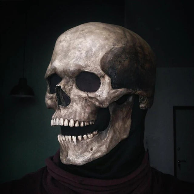 Halloween Full Head Skull Mask Skeleton Mask Halloween Costume Horror Evil Call Of Duty Mask Helmet With Movable Jaw Helmet