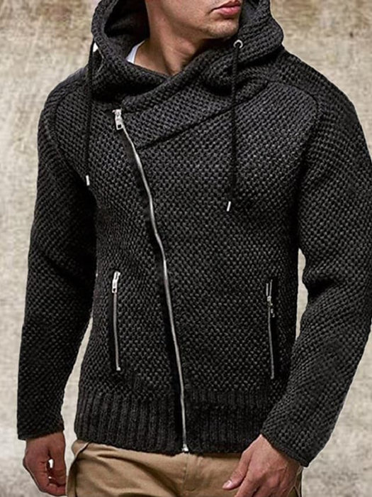 Men's Unisex Cardigan Knitted Solid Color Stylish Vintage