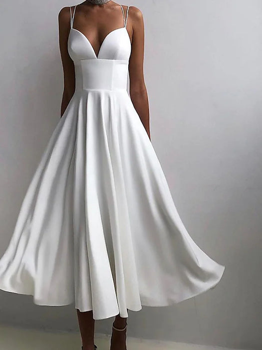 Women‘s Party Dress Swing Dress White Dress Long Dress Maxi Dress