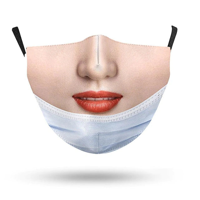 Women's Face Mask Polyester Fashion 3D Funny Party