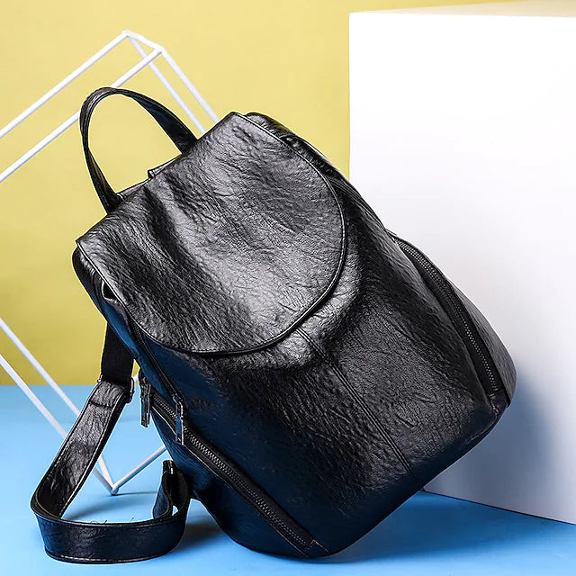 women's backpack pu soft leather bag
