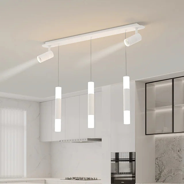 LED Pendant Lights with Spotlights 3-Light Modern Kitchen Island Dimmable