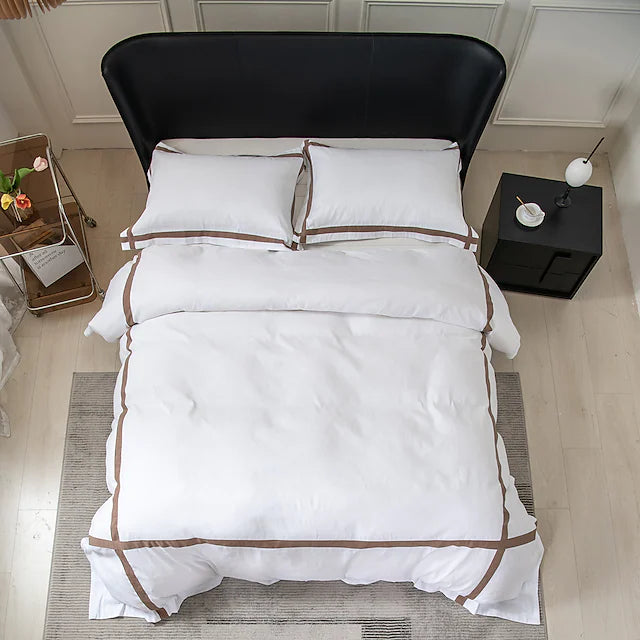 3 Pieces Duvet Covers Set Comforter Bedding Set for All Season, Soft Duvet Cover Set