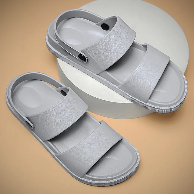 Men's Sandals Casual Classic Outdoor Daily PU Black Beige Gray Spring Summer