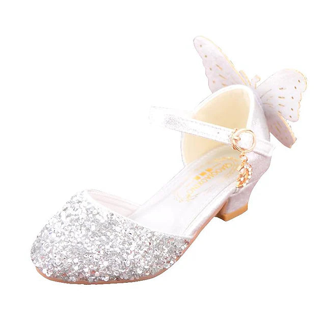 Girls' Heels Daily Glitters Dress Shoes Heel Microfiber Breathability