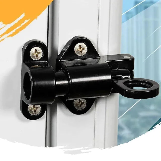 Aluminum Alloy Bolt Lock Self-Closing Automatic Latch Window Gate Security Pull Ring Spring Bounce Door Bolt Latch Lock