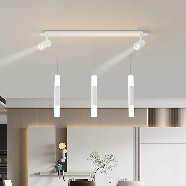 LED Pendant Lights with Spotlights 3-Light Modern Kitchen Island Dimmable