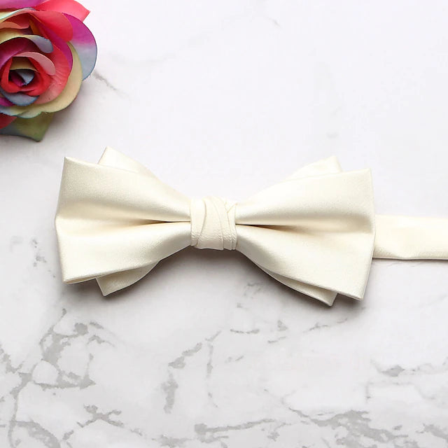 Men's Bow Tie Fashion Work Wedding Formal Style Classic Retro Bow Solid Colored