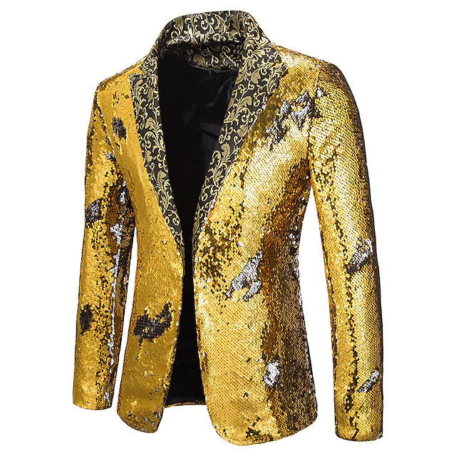 Disco Disco 1980s Fall Christmas Suits Tuxedo Suits & Blazers Lapel Collar Blazer