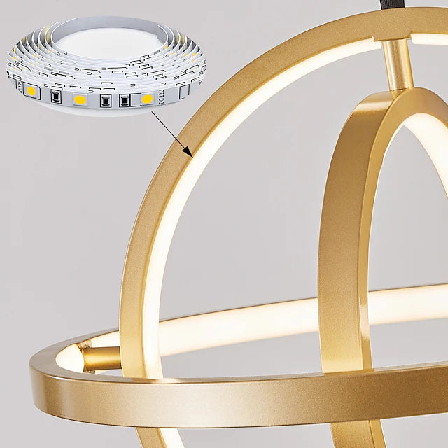 40 cm Circle / Ring Design Pendant Light LED Metal Globe Round Painted Finishes Modern 220-240V