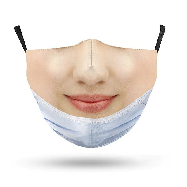 Women's Face Mask Polyester Fashion 3D Funny Party