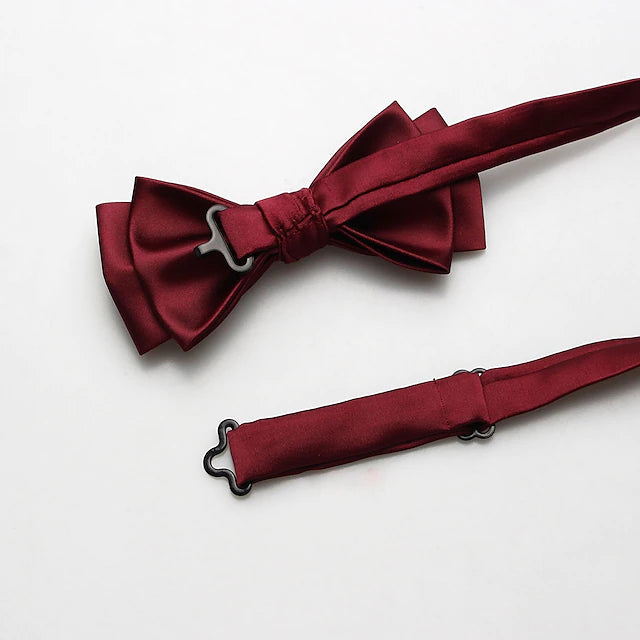 Men's Bow Tie Fashion Work Wedding Formal Style Classic Retro Bow Solid Colored