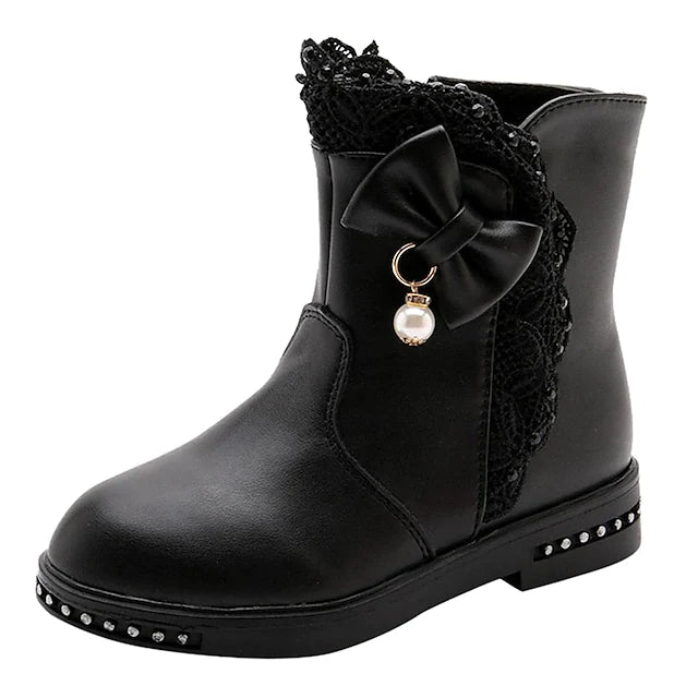 Girls' Boots Mid-Calf Boots PU Wedding Casual / Daily Fashion Boots Big Kids(7years +)