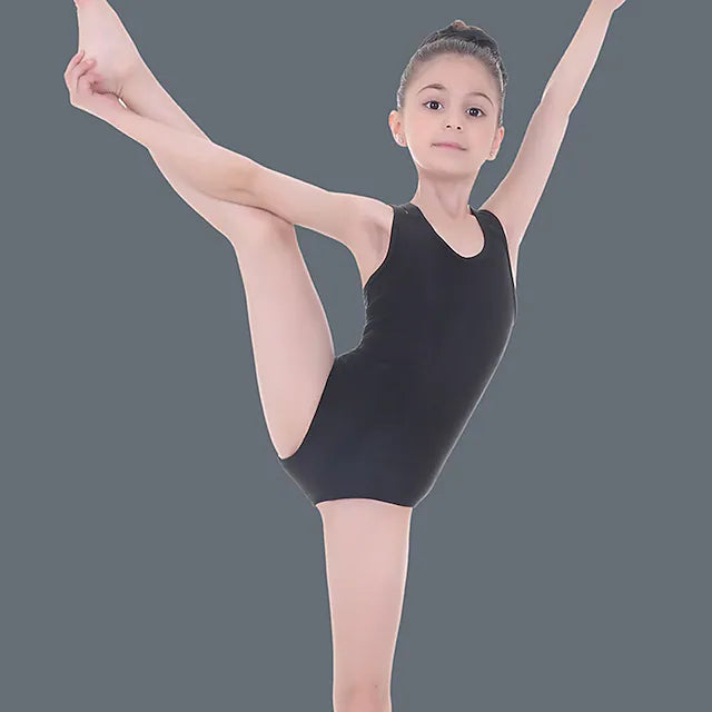 Kids' Dancewear Ballet Leotard / Onesie Hollow-out Pure Color Splicing Girls'