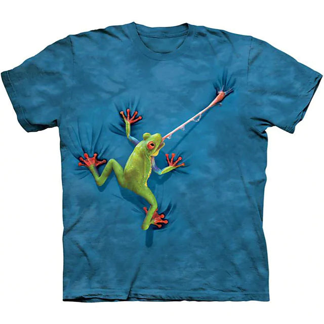 Kids Boys T shirt Short Sleeve 3D Print Animal Green Black Blue Children