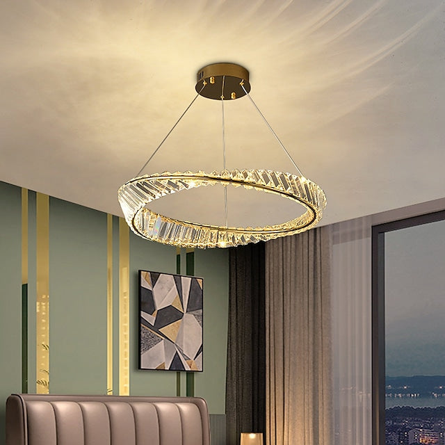 40/60 cm Dimmable Circle / Round Design Pendant Light LED Chandelier Metal