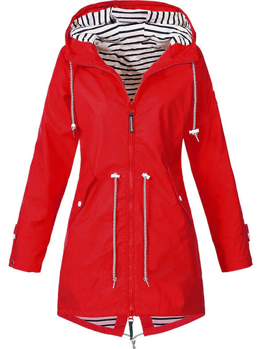 Women's Jacket Trench Coat Raincoat Sporty Active Casual
