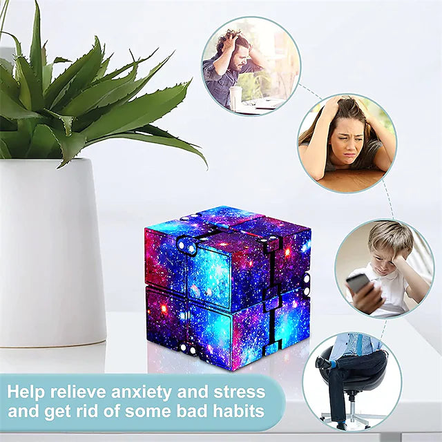 Infinity Cube Fidget Toy for Boy Girl and Adults, Mini Stress Relieving Fidget Cube
