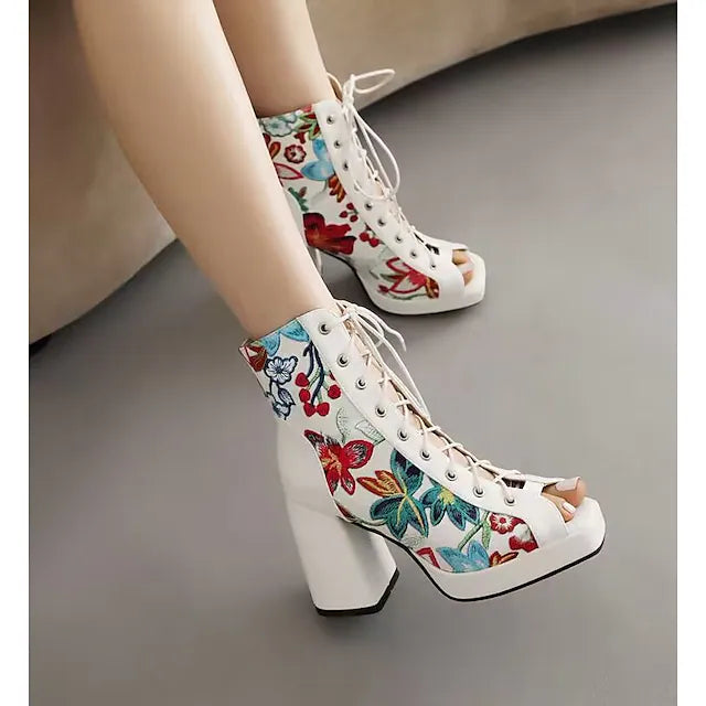 Women's Boots Sandals Boots Summer Boots Daily Chunky Heel Peep Toe