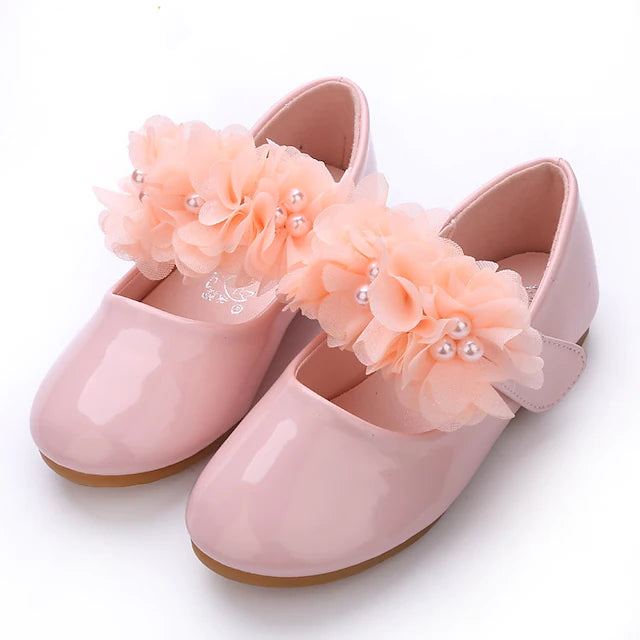 Girls' Flats Mary Jane Flower Girl Shoes Patent Leather Little