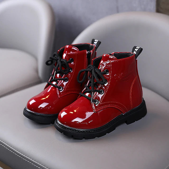 Boys Girls' Boots Roman Shoes Leather Waterproof School Shoes