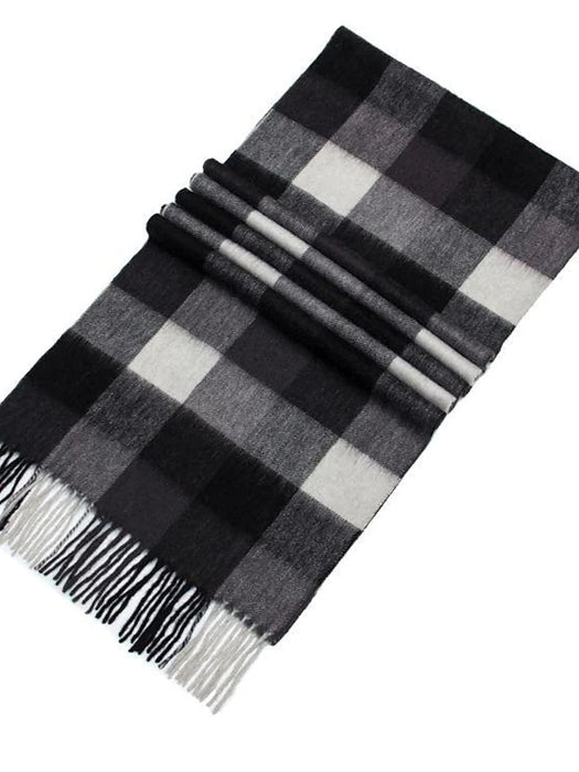 men's wool plaid scarf autumn and winter classic and versatile style long